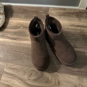 Brown Suede Ankle Boots